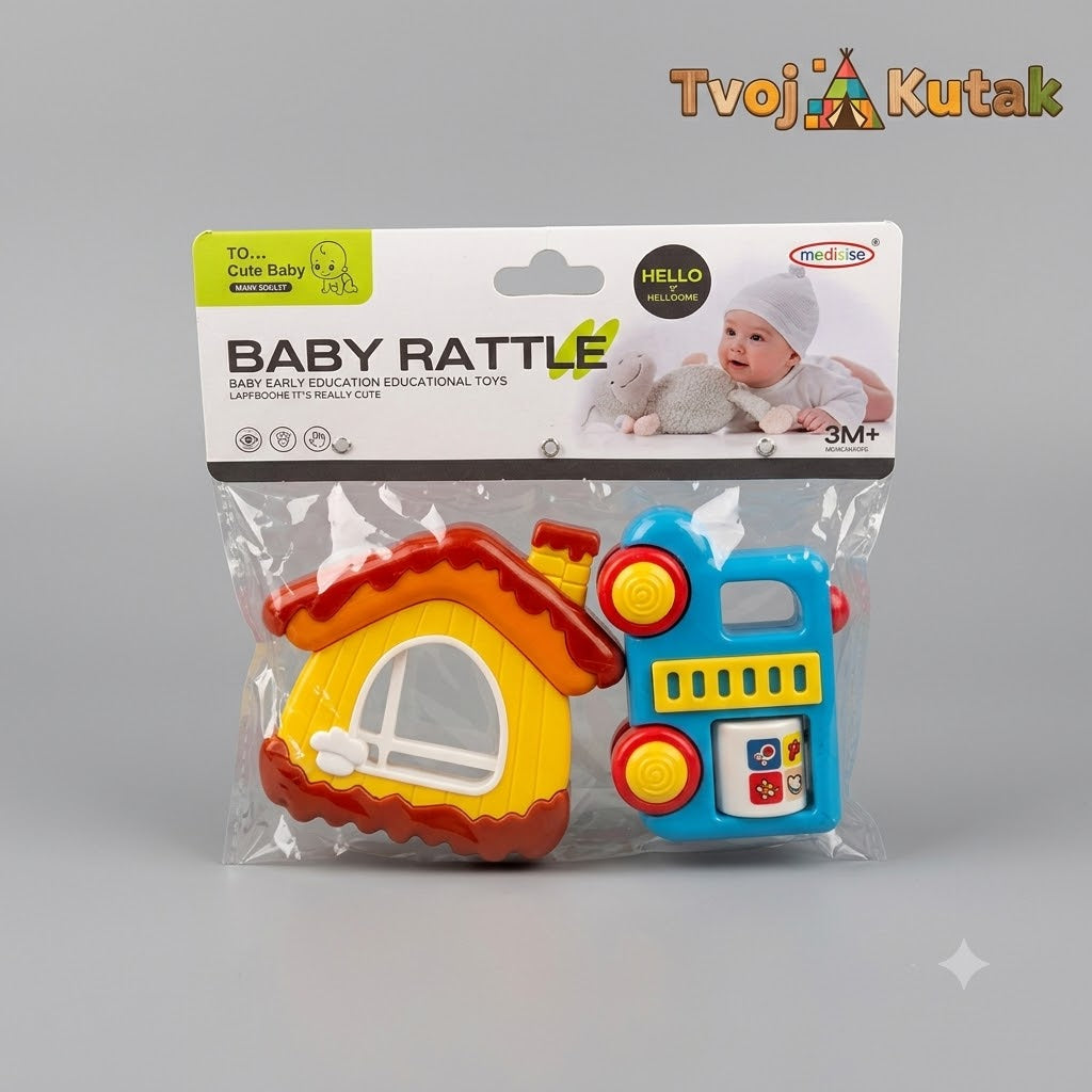 Set Zvečki za Bebe "Kućica i Autić"