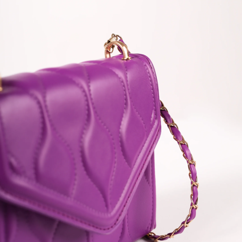 Purple kockasta torbica KA024