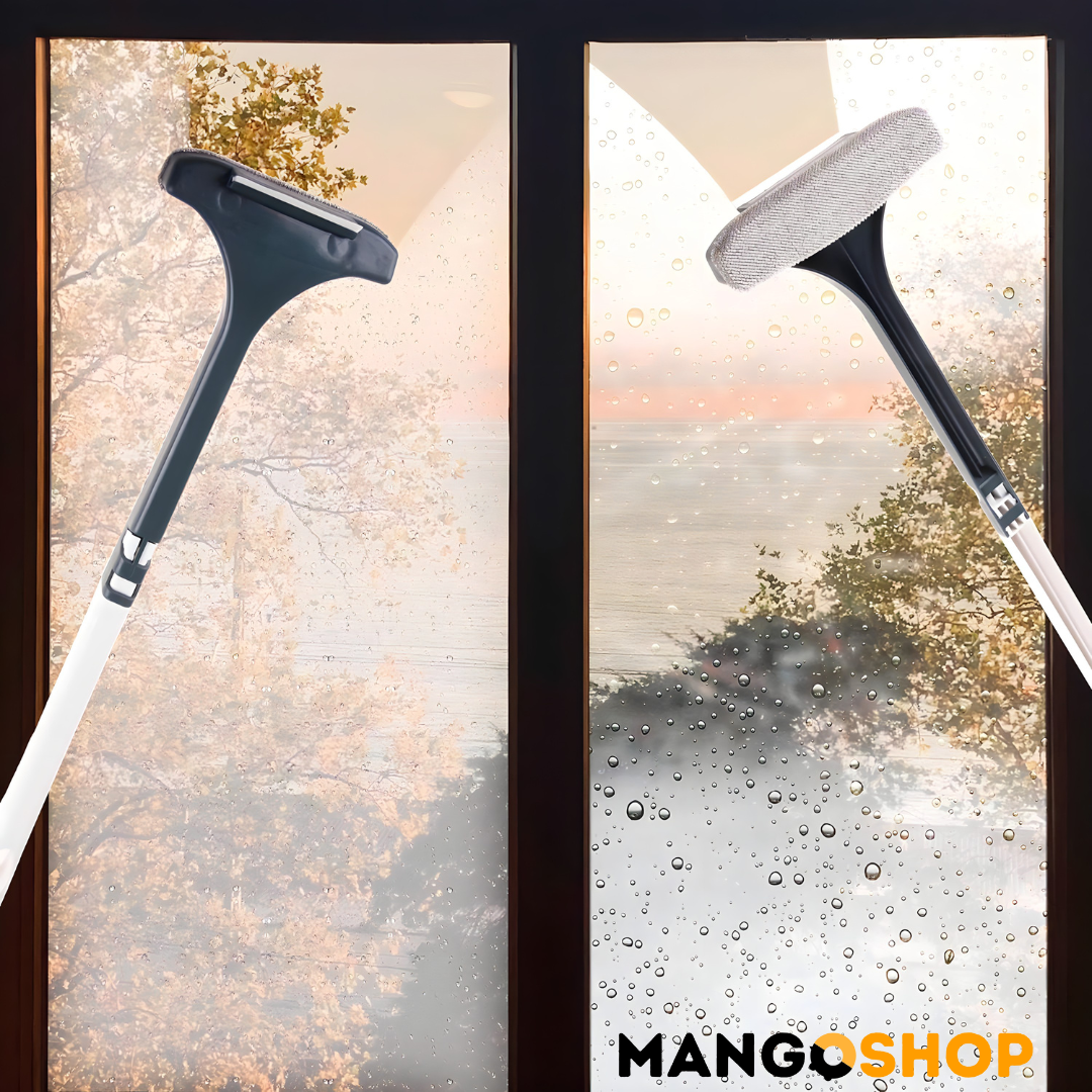 2u1 Teleskopska četka za brisanje prozora i čišćenje mrežice sa strugačem - 46cm