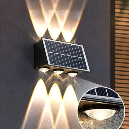 LED solarna dvostrana zidna lampa – 4 kom