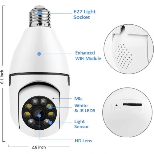 WiFi kamera za sijalično grlo E27