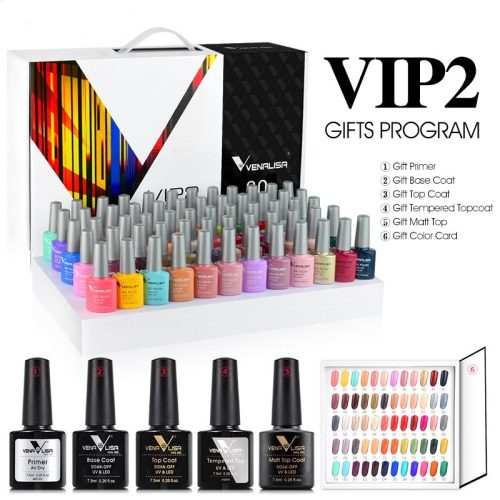 Venalisa VIP2 veliki set 60 UV/Led gel lakova, boje 31-90