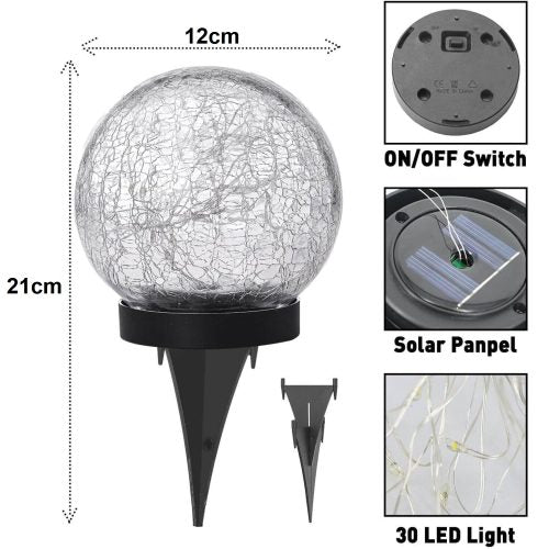 Solarna LED kugla za baštu i dvorište