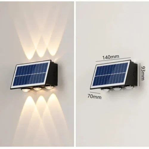 LED solarna dvostrana zidna lampa – 4 kom