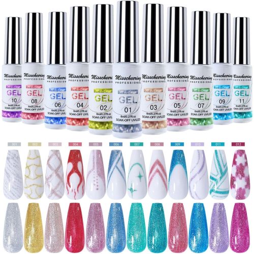 Gel za nail art MISSCHEERING 12 kom/8ml
