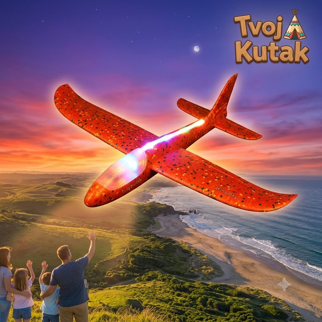 Sklopivi Pena Avion Glajder (Standard ili LED Svetleći)