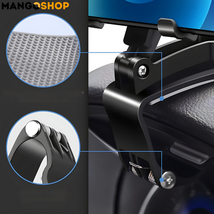 Auto držač za telefon sa štipaljkom za sigurno pričvršćivanje – 360° rotacija