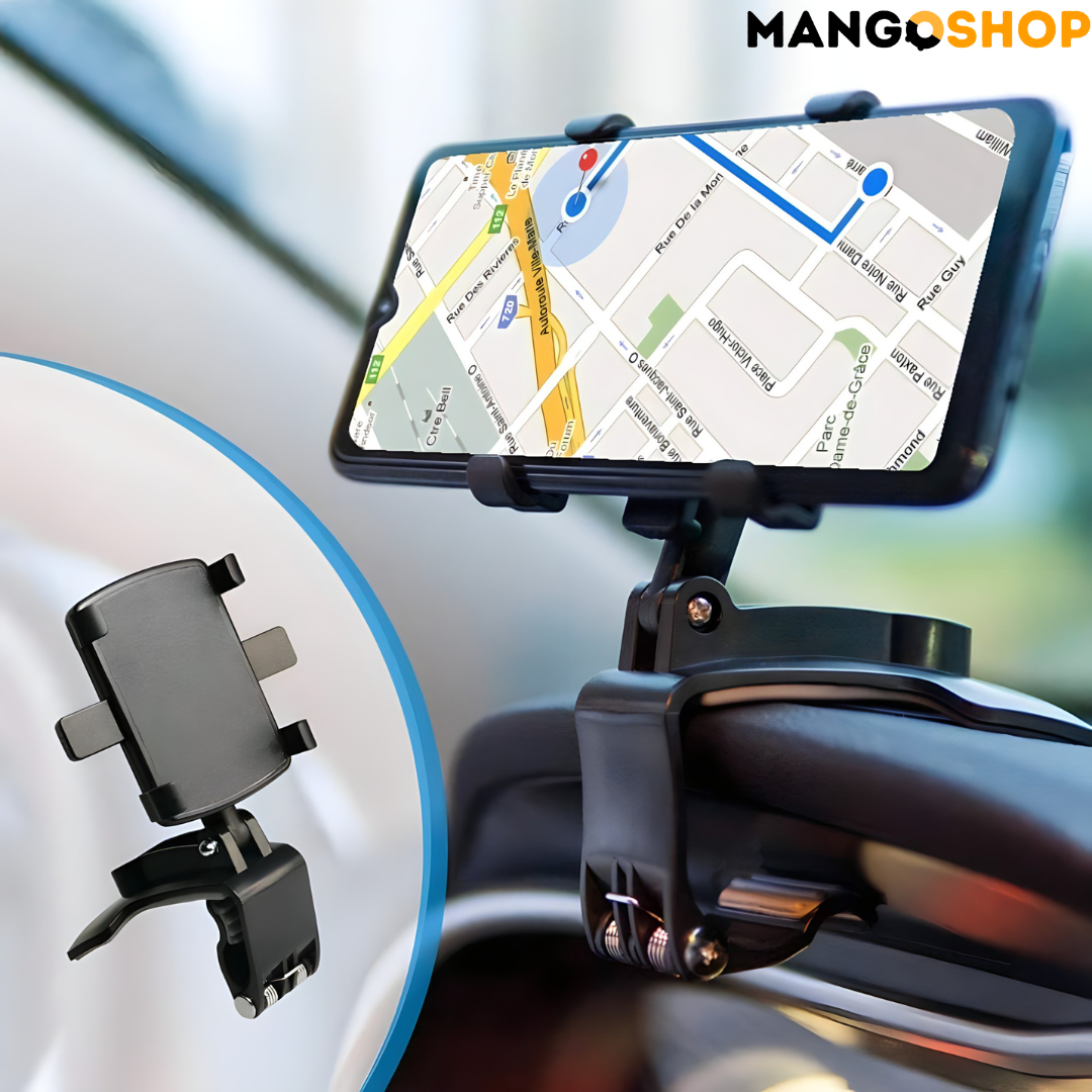 Auto držač za telefon sa štipaljkom za sigurno pričvršćivanje – 360° rotacija