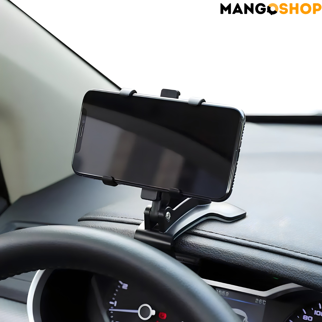 Auto držač za telefon sa štipaljkom za sigurno pričvršćivanje – 360° rotacija