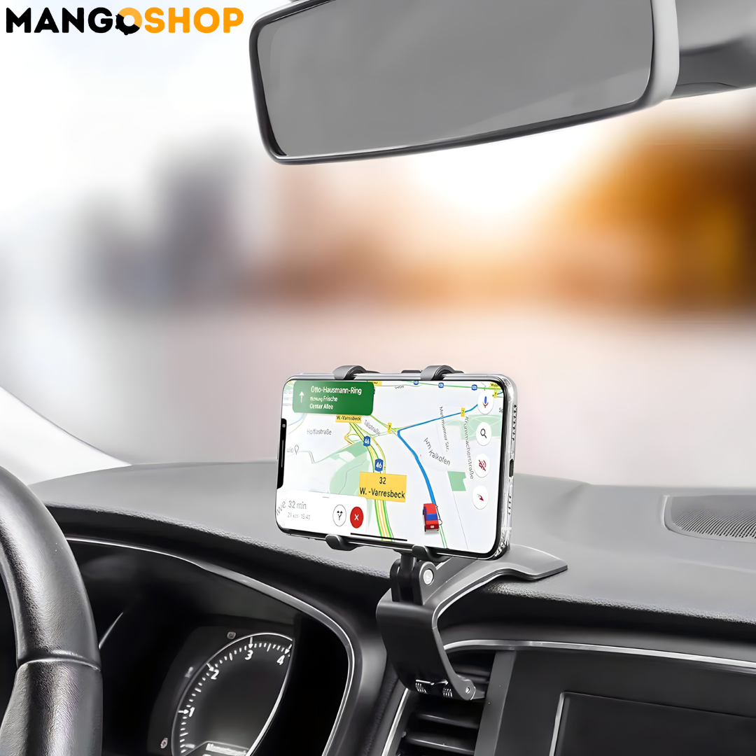 Auto držač za telefon sa štipaljkom za sigurno pričvršćivanje – 360° rotacija