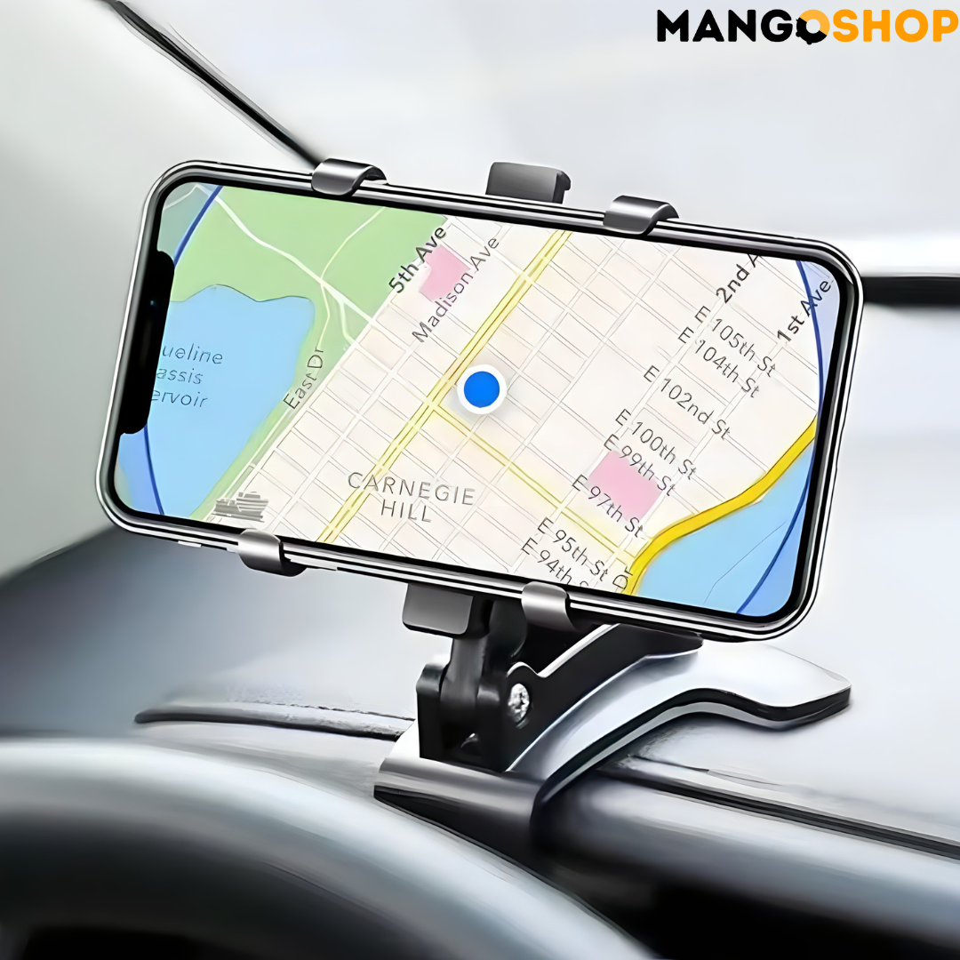 Auto držač za telefon sa štipaljkom za sigurno pričvršćivanje – 360° rotacija