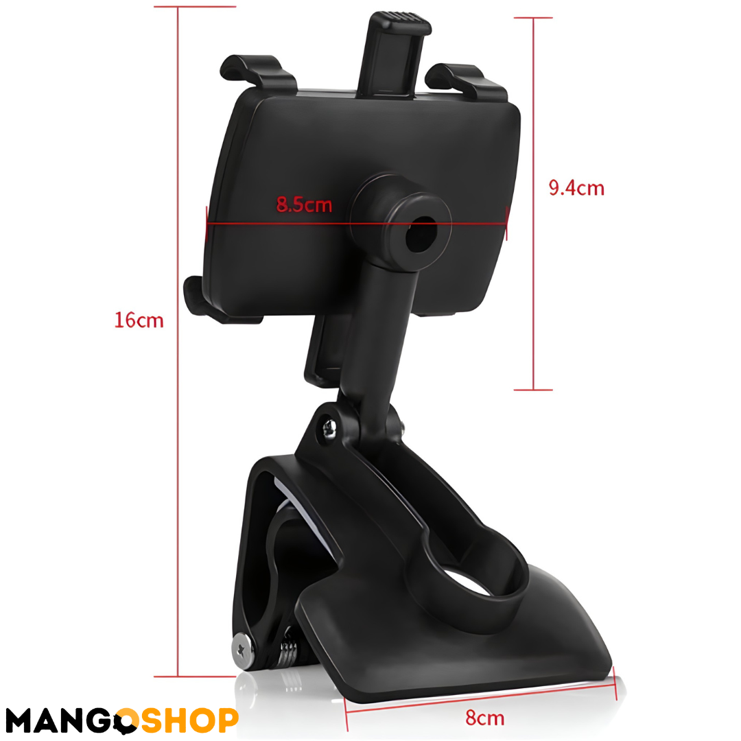 Auto držač za telefon sa štipaljkom za sigurno pričvršćivanje – 360° rotacija