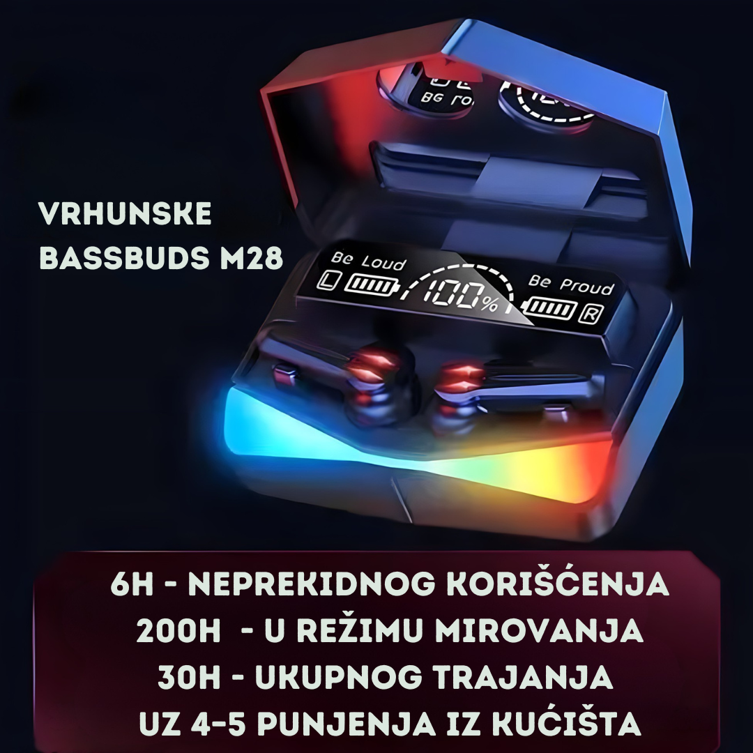 BASSBUDS M28 bluetooth slušalice