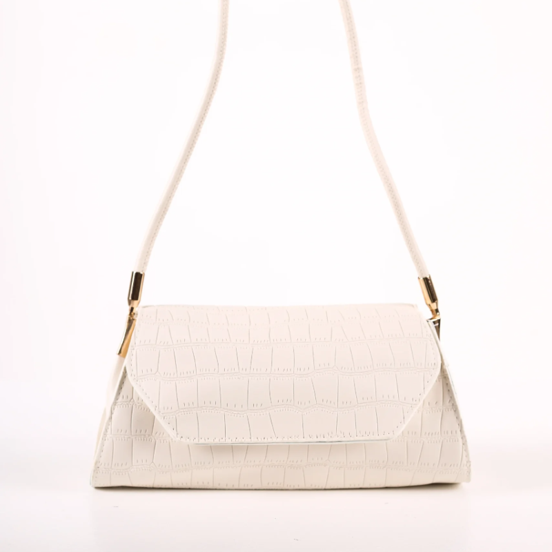 Bela reljefna torbica KA043