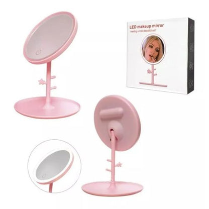 Kompaktno ogledalo za šminkanje sa LED svetlom