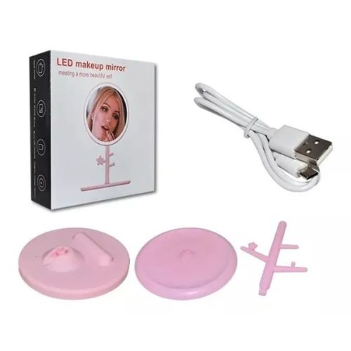 Kompaktno ogledalo za šminkanje sa LED svetlom