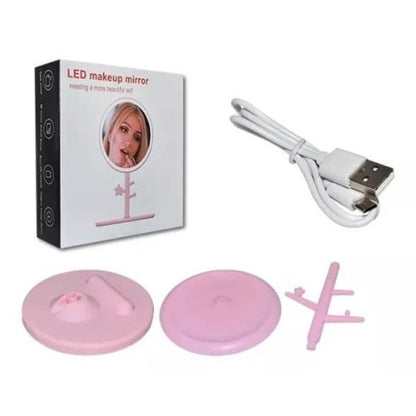 Kompaktno ogledalo za šminkanje sa LED svetlom