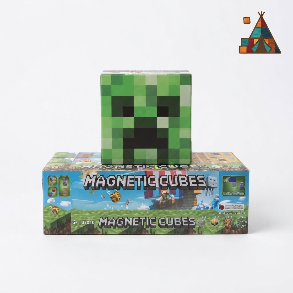 Minecraft Creeper magnetne kocke 120 komada sa svetlom
