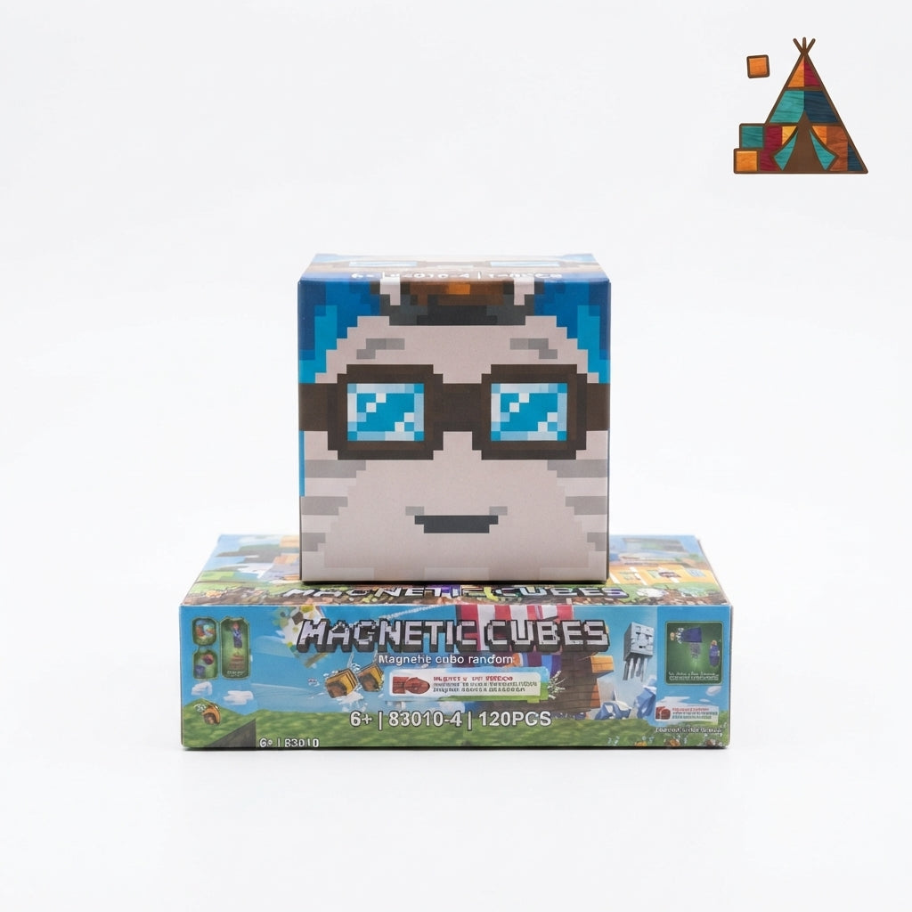 Minecraft Ghost sa naočarima magnetne kocke 120 komada sa svetlom
