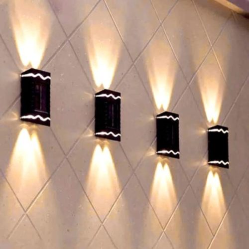 Solarne zidne dvostrane lampe – 4 kom