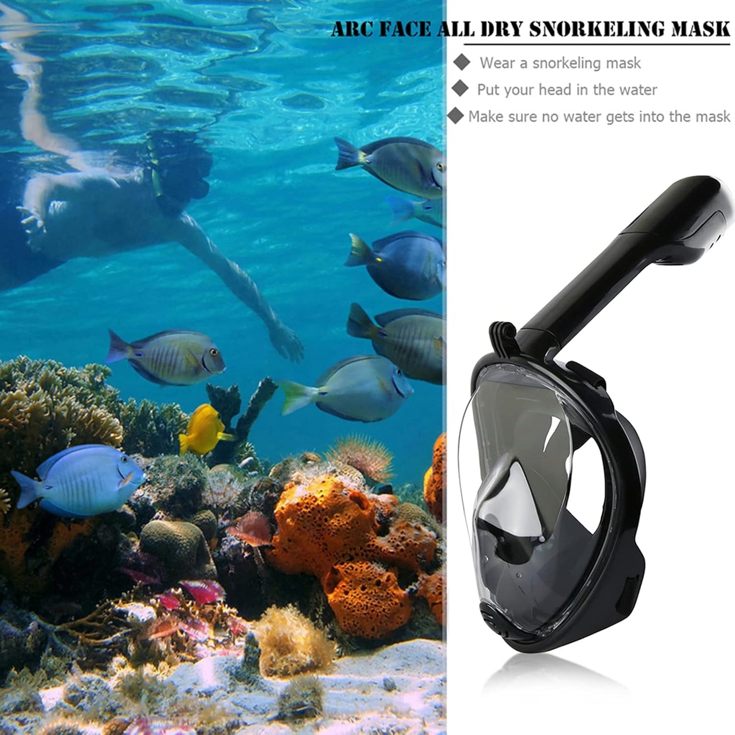 Ronilačka Maska za Celo Lice sa GoPro Držačem