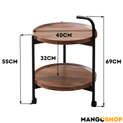 Pokretni bočni okrugli stočić