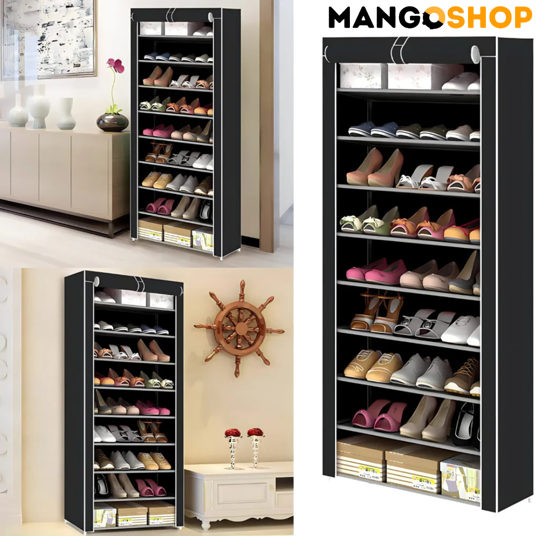 Prenosivi stalak za cipele sa pokrivačem - do 18 pari obuće