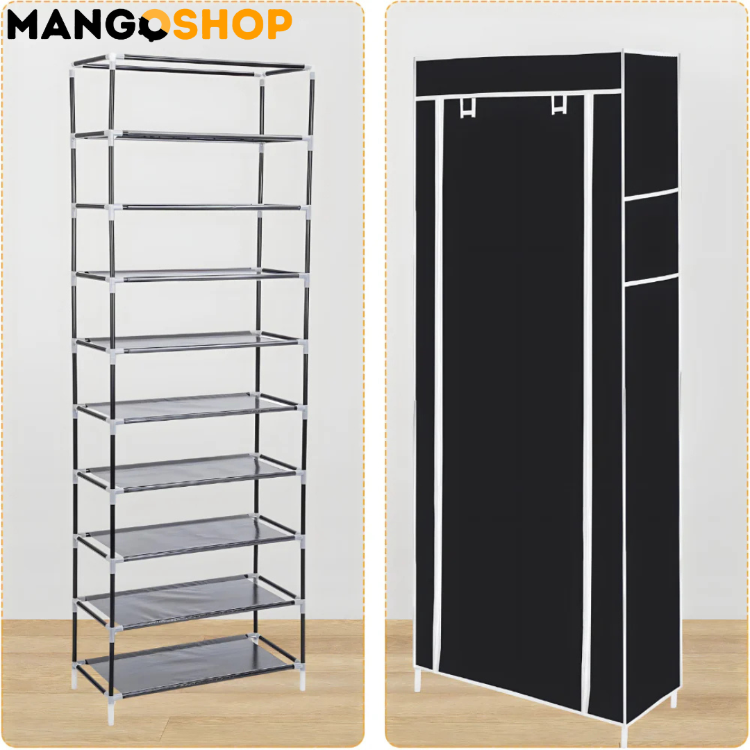 Prenosivi stalak za cipele sa pokrivačem - do 18 pari obuće