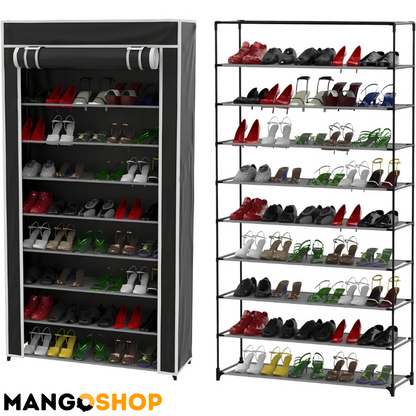 Prenosivi stalak za cipele sa pokrivačem - do 18 pari obuće