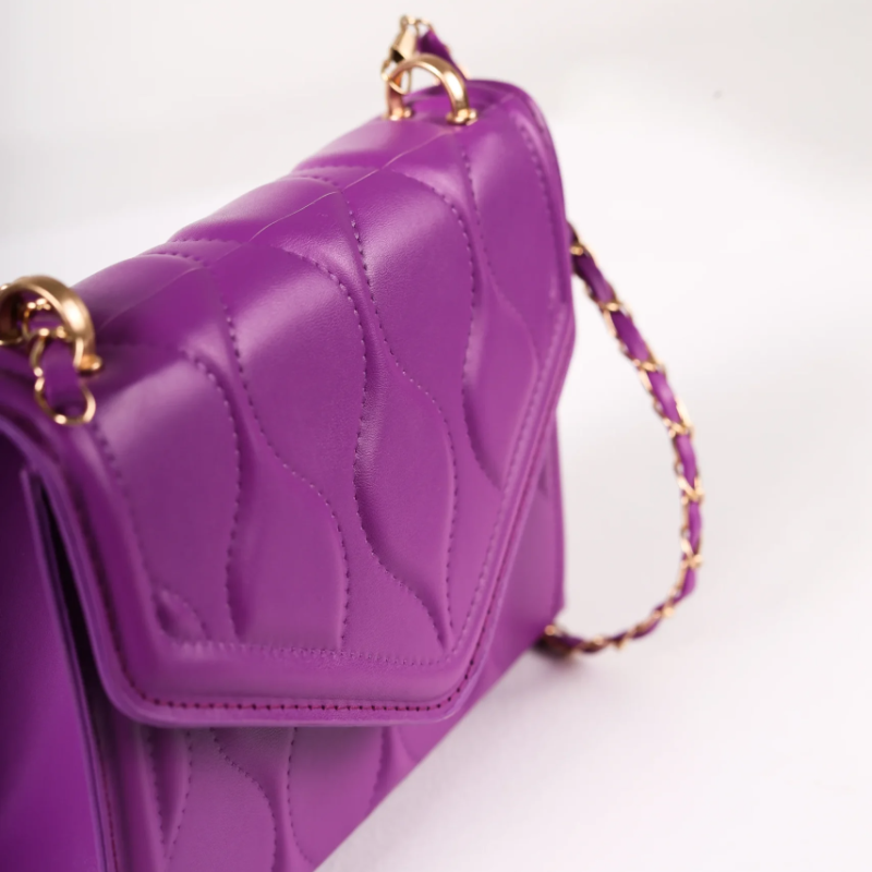 Purple kockasta torbica KA024