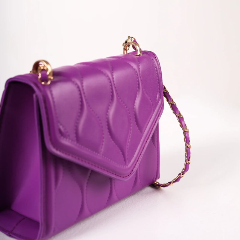 Purple kockasta torbica KA024