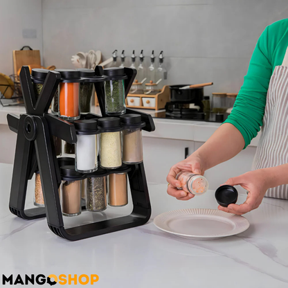 Rotirajući stalak za začine + 18 teglica