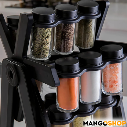 Rotirajući stalak za začine + 18 teglica