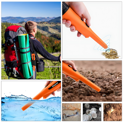 Ručni detektor metala sa zvučnim signalima, vibracijom i LED svetlom