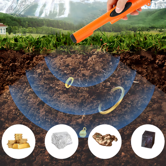 Ručni detektor metala sa zvučnim signalima, vibracijom i LED svetlom