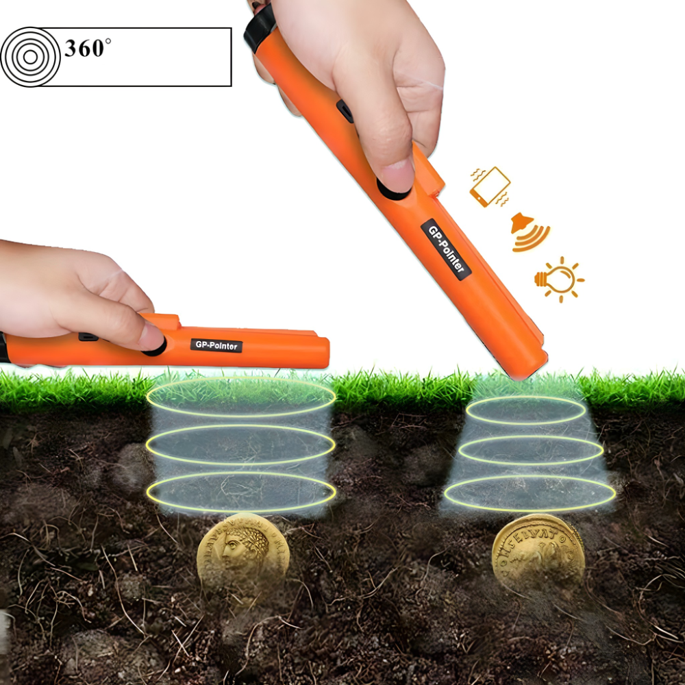 Ručni detektor metala sa zvučnim signalima, vibracijom i LED svetlom