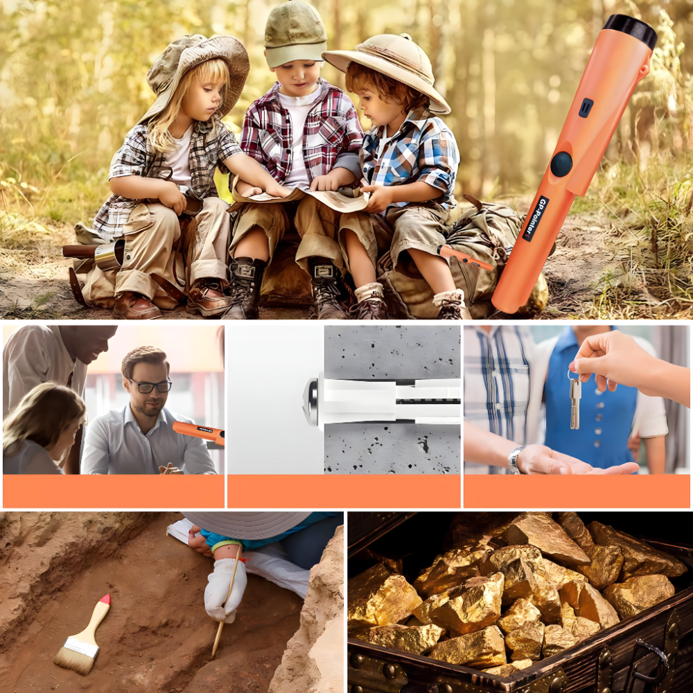 Ručni detektor metala sa zvučnim signalima, vibracijom i LED svetlom