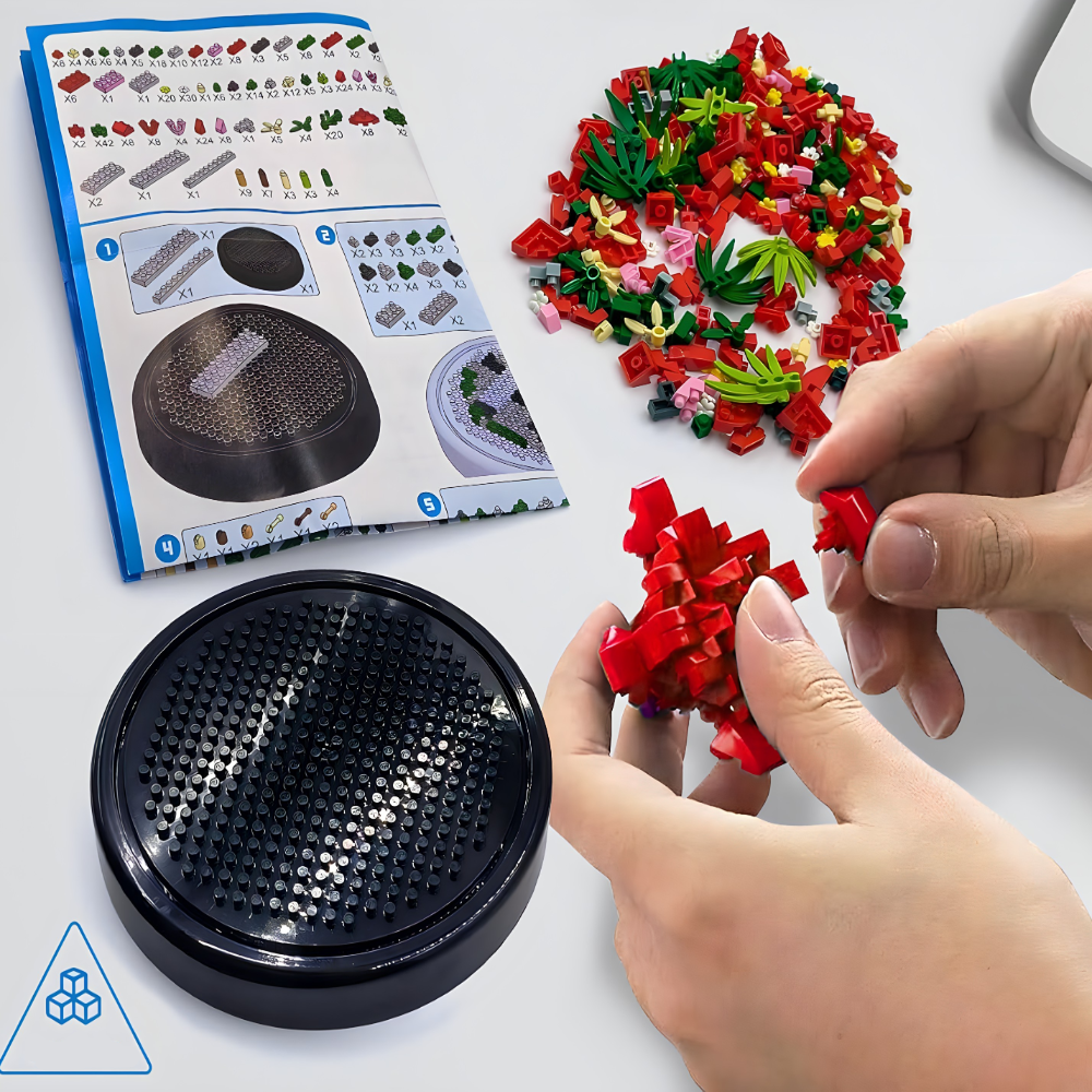 Set kockica za sklapanje ruža sa postoljem i kupolom - 596 delova