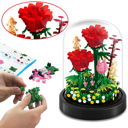 Set kockica za sklapanje ruža sa postoljem i kupolom - 596 delova