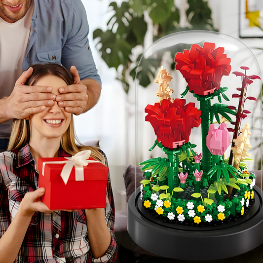 Set kockica za sklapanje ruža sa postoljem i kupolom - 596 delova