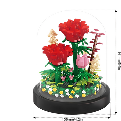 Set kockica za sklapanje ruža sa postoljem i kupolom - 596 delova
