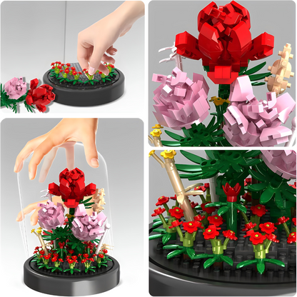 Set kockica za sklapanje ruža sa postoljem i kupolom - 596 delova