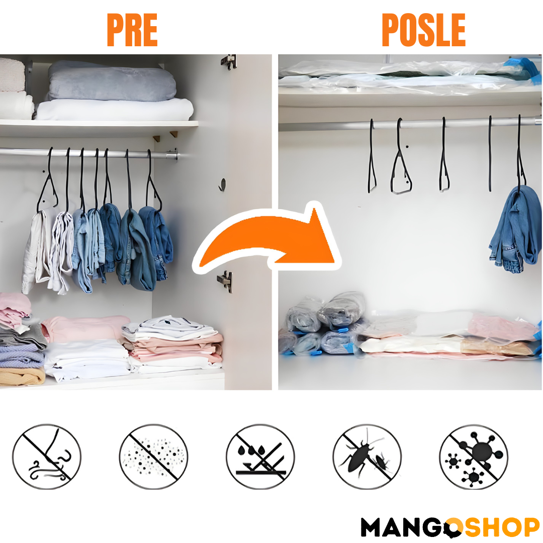 Samokompresione vakuumske kese – ušteda prostora do 80% bez usisivača