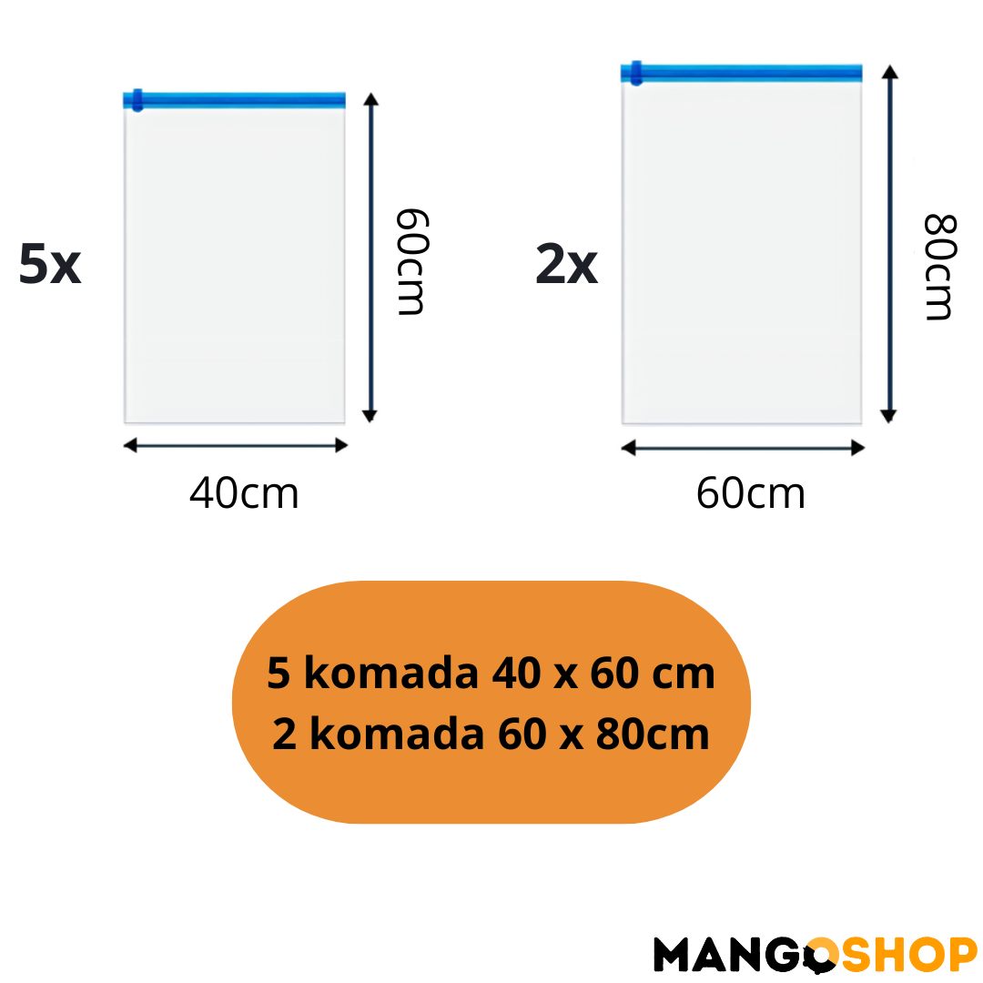 Samokompresione vakuumske kese – ušteda prostora do 80% bez usisivača