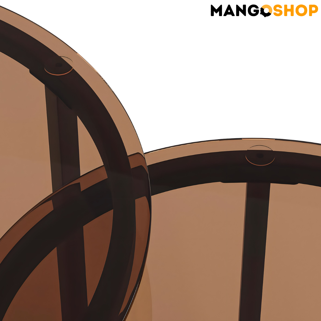 Set okruglih staklenih stočića