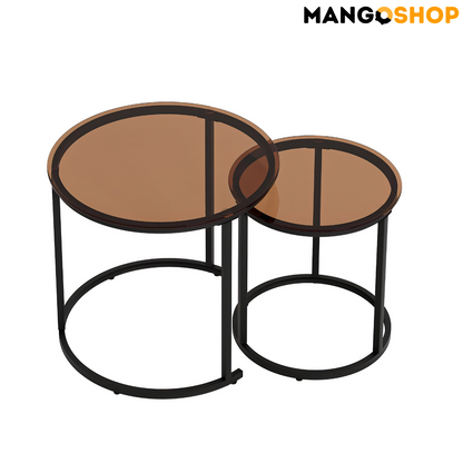 Set okruglih staklenih stočića