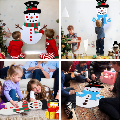 Sneško Belić sa čičak ukrasima - Novogodišnja dekoracija za zid