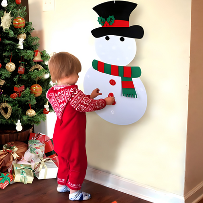 Sneško Belić sa čičak ukrasima - Novogodišnja dekoracija za zid