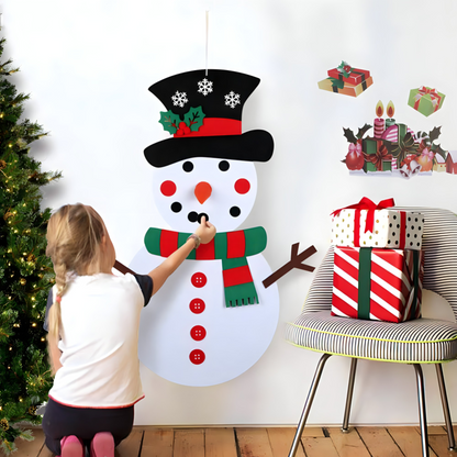 Sneško Belić sa čičak ukrasima - Novogodišnja dekoracija za zid