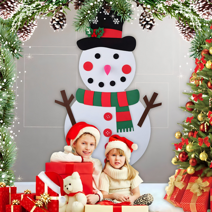 Sneško Belić sa čičak ukrasima - Novogodišnja dekoracija za zid